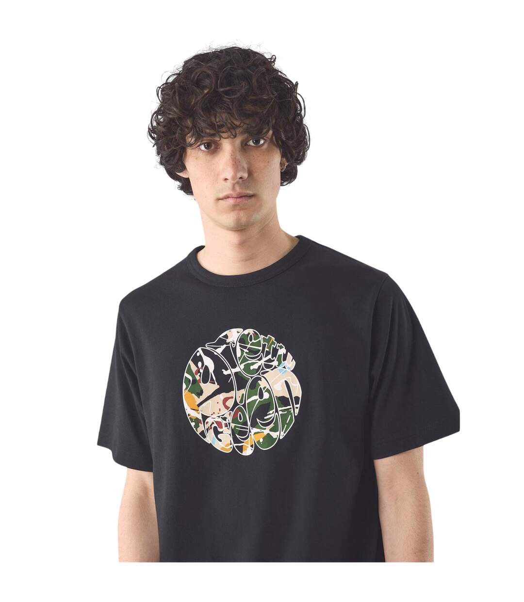 T-shirt Motif/style Imprimé Graphique Convergence Homme Noir Pretty Green-3