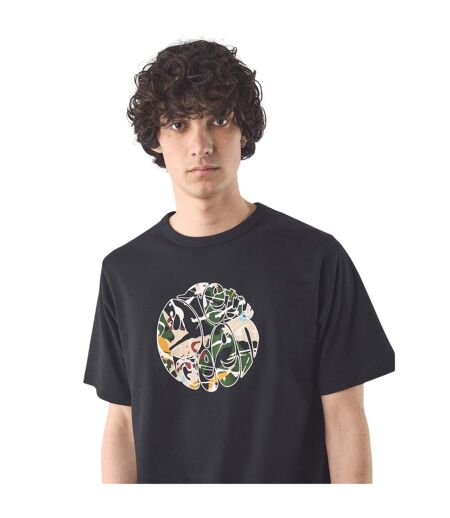 T-shirt Motif/style Imprimé Graphique Convergence Homme Noir Pretty Green