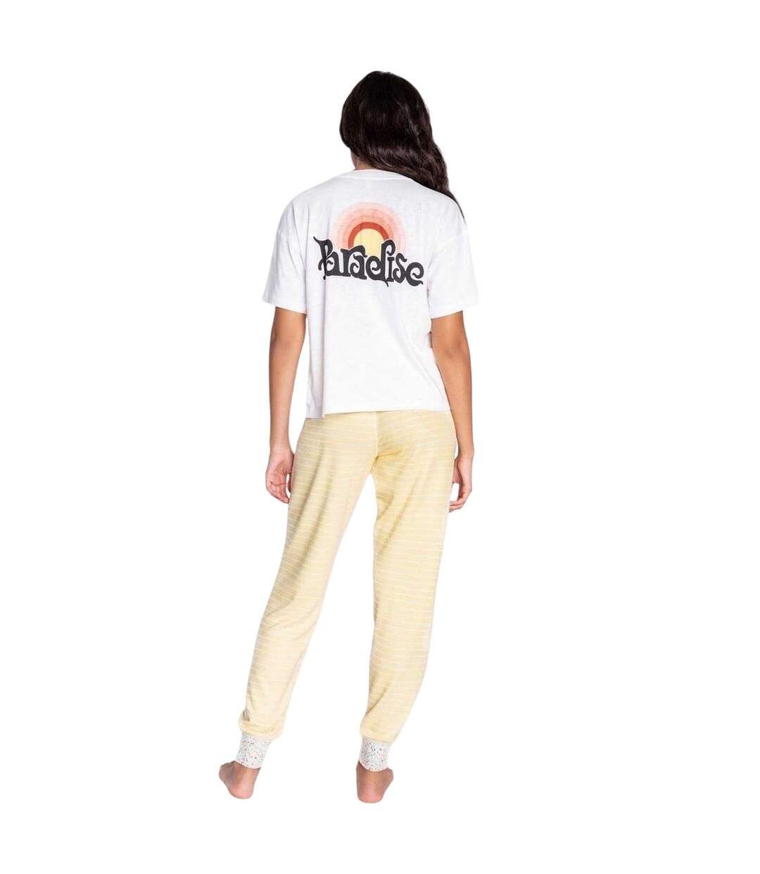 T-shirt Motif/style Imprimé Graphique Basics Femme Blanc Cassé PJ Salvage-2