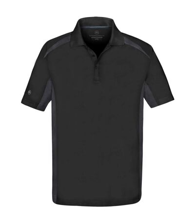 Stormtech Mens Two Tone Short Sleeve Lightweight Polo Shirt (Black/Graphite)
