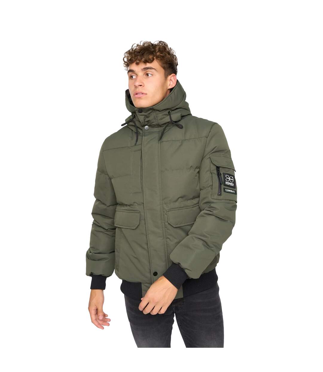 Blouson d'aviateur milwaka homme olive foncée Crosshatch