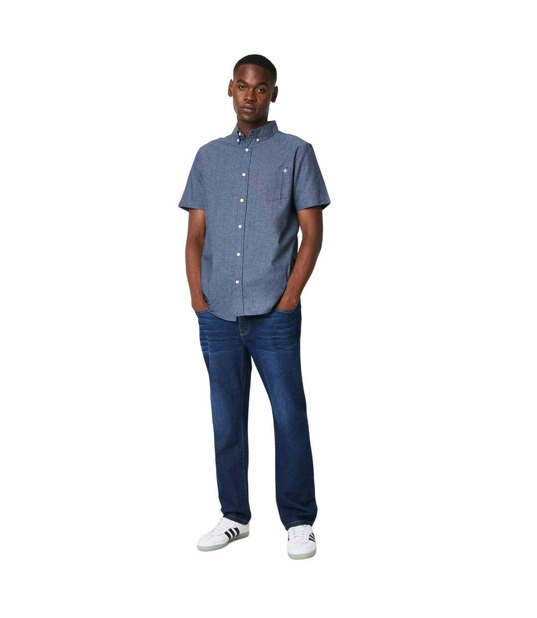 Chemise homme bleu foncé Maine-3