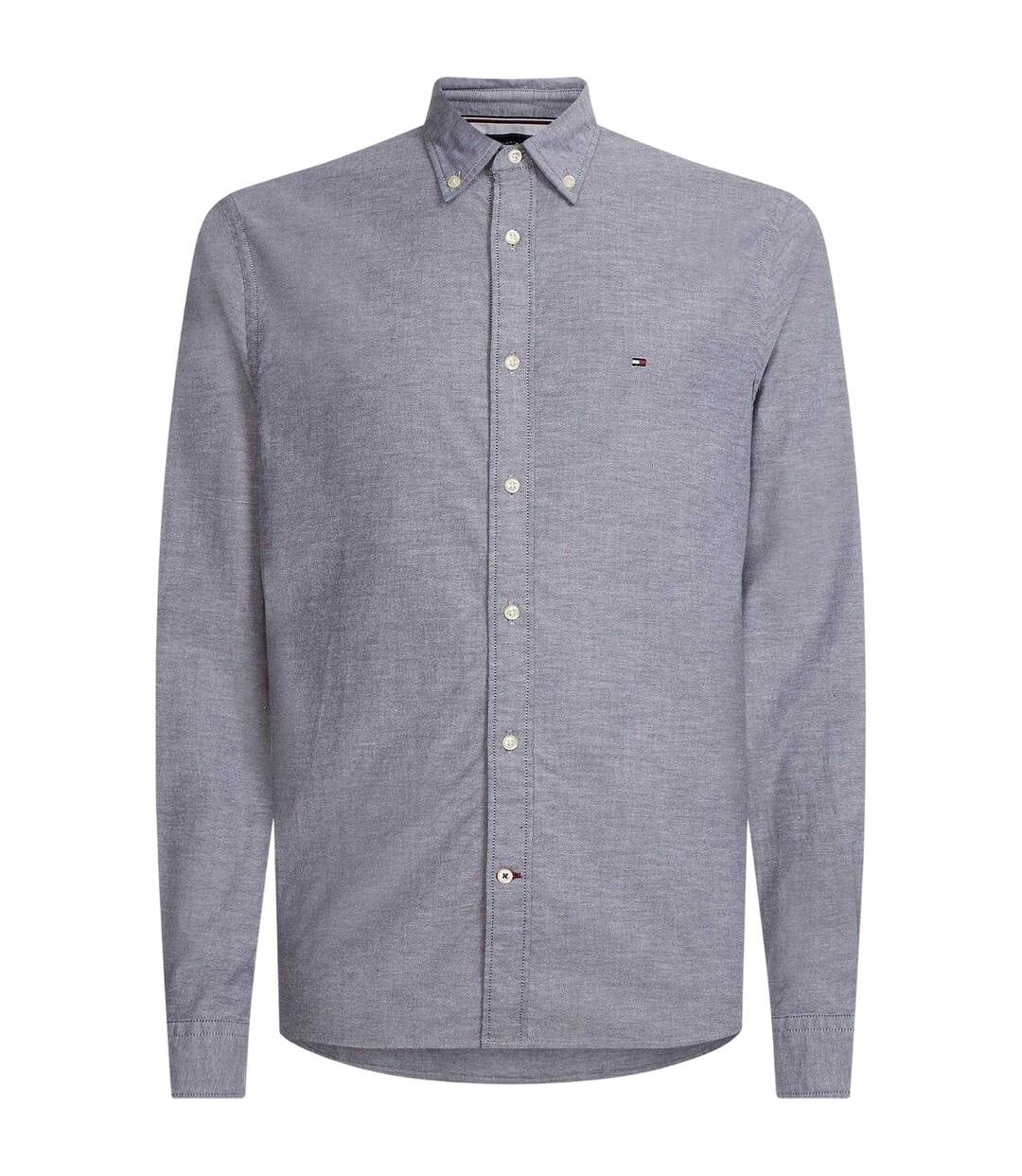 Chemise À Boutons Manches Longues Core Homme Rose Foncé Violet Tommy Hilfiger-1
