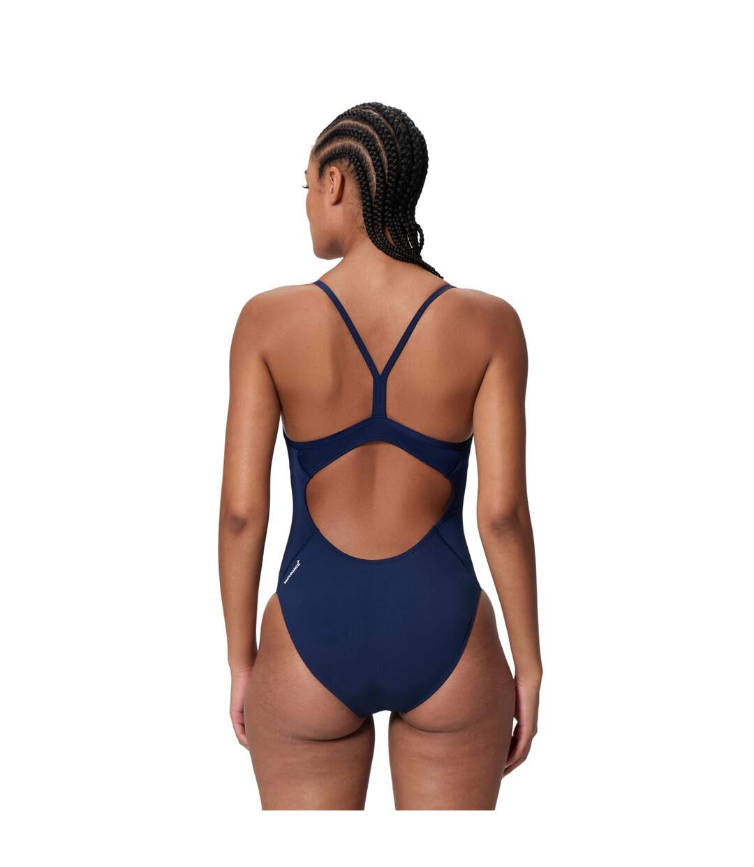 Maillot De Bain 1 Pièce À Bretelles Fines Motif/style Logo Femme Bleu Marine Speedo-4