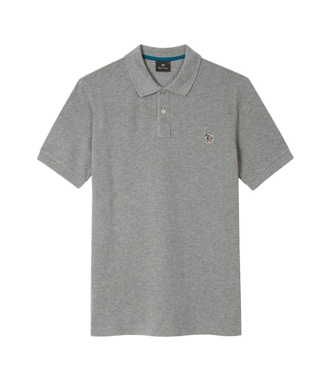 Mens Zebra Regular Polo Shirt Grey Marl Marl Paul Smith-1