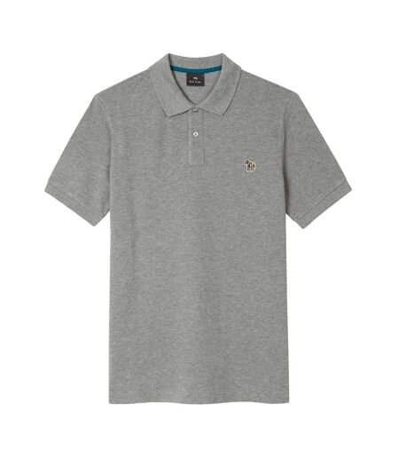 Mens Zebra Regular Polo Shirt Grey Marl Marl Paul Smith