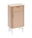 Meuble bas 1 porte et 1 tiroir effet bois clair LIORA - Beige-1