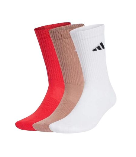 x3 paires de chaussettes rouge/blanc/rose homme adidas jw9365
