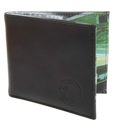 Celtic FC Mens Official Football Stadium Leather Wallet (Black) (One Size)