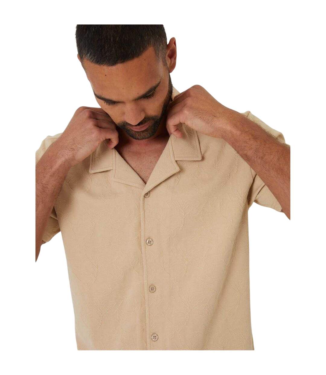 Mens Darvel Short-sleeved Shirt Stone Threadbare-4