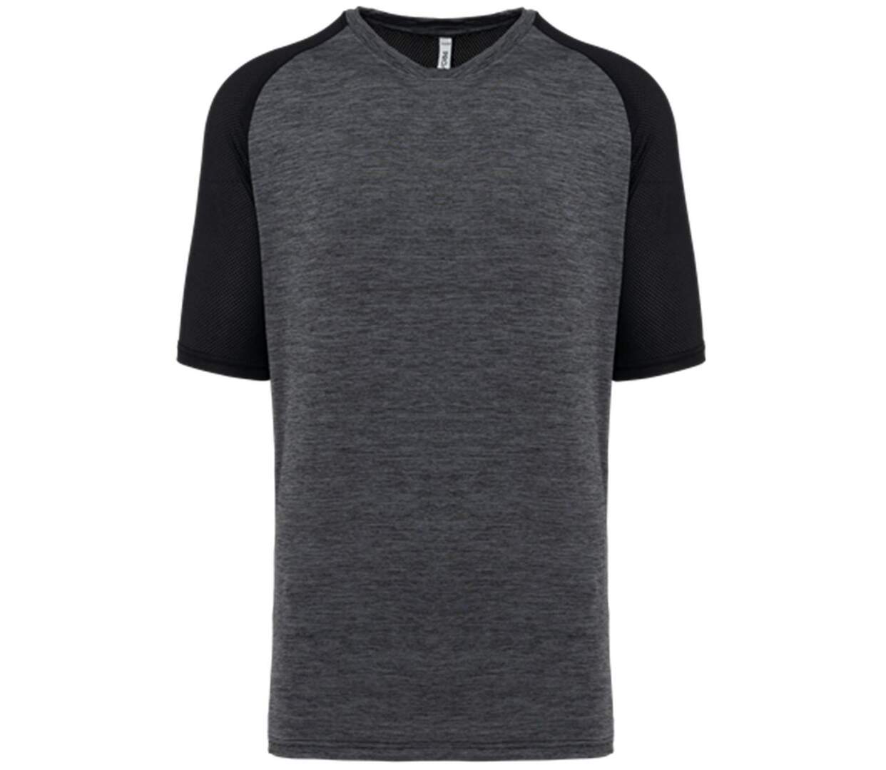 T-shirt de padel - Homme - PA4030 - noir et gris foncé-1