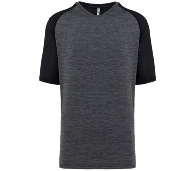 T-shirt de padel - Homme - PA4030 - noir et gris foncé