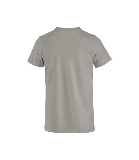 Mens Basic T-shirt Silver Clique