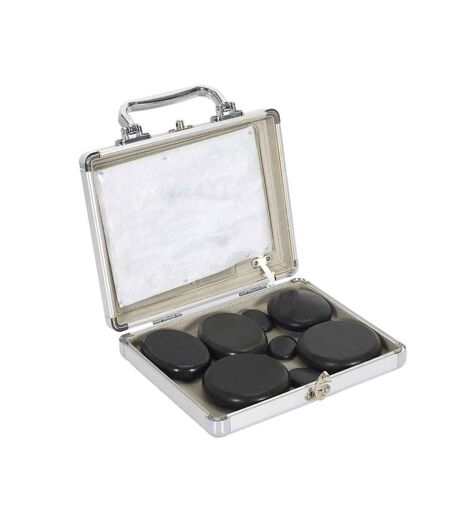 Mallette pour Massage 8 Pierres Chaudes 21cm Noir