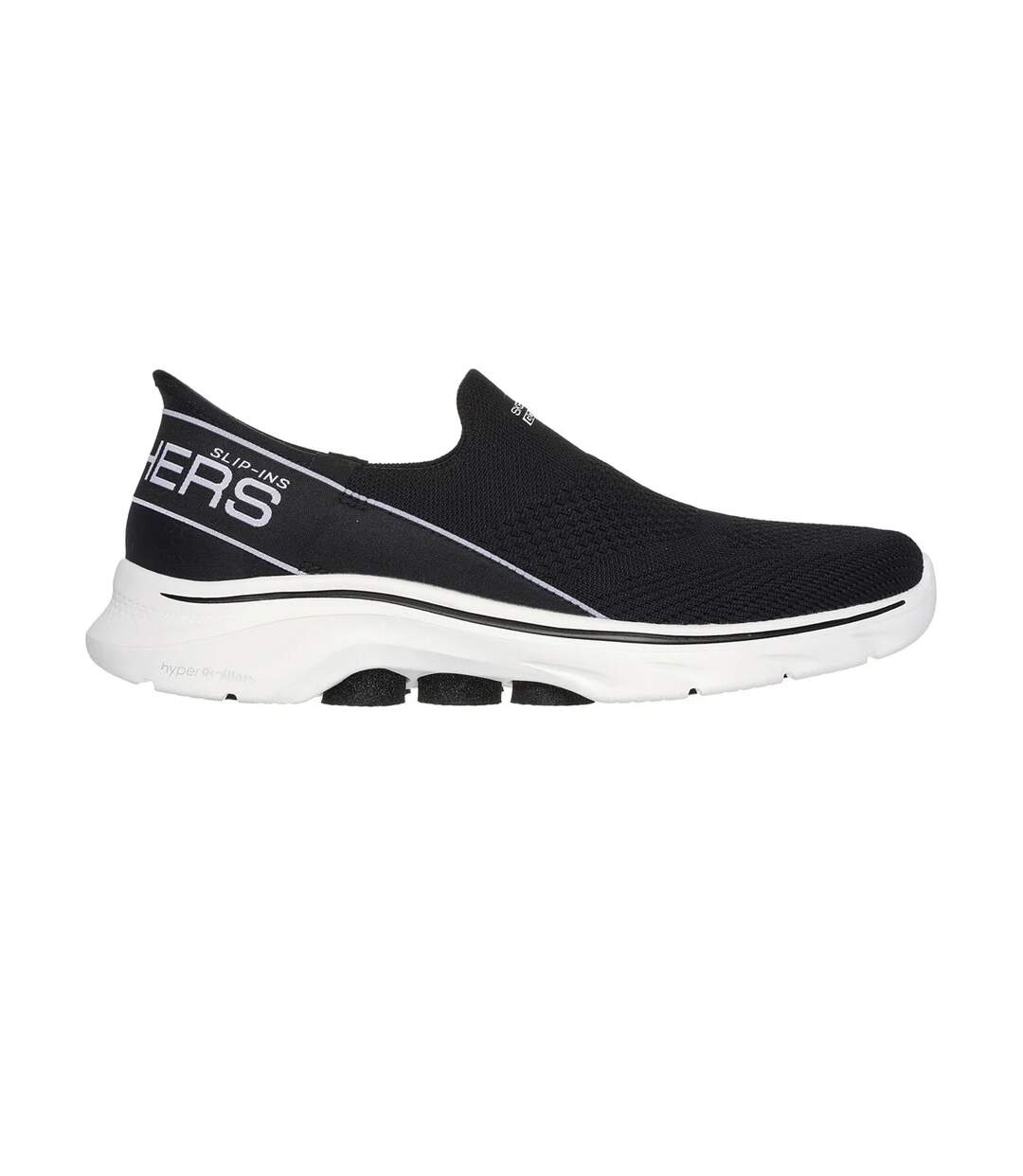 Womens/ladies Go Walk 7 Mia Trainers Black White Skechers-3