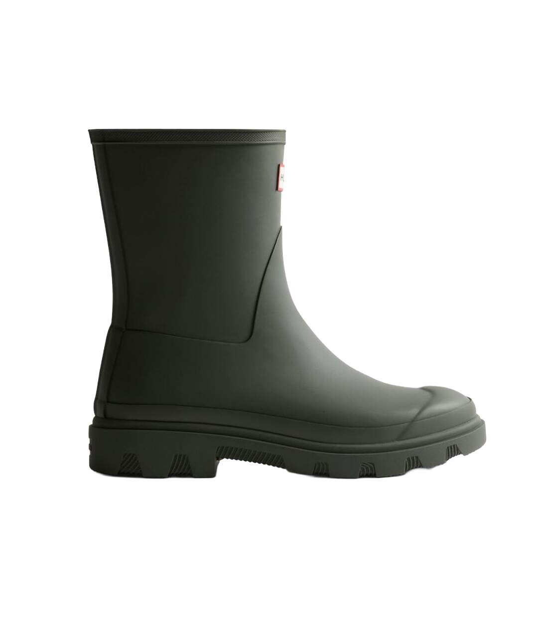Mens downpour short wellington boots dark olive Hunter-3