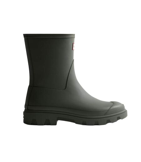 Mens downpour short wellington boots dark olive Hunter