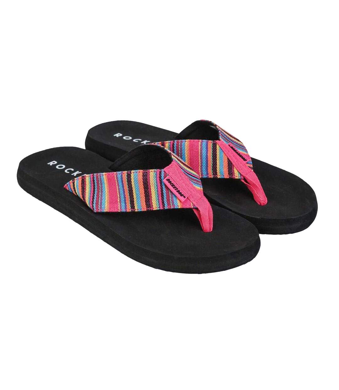 Womens/ladies Adios Aloe Flip Flops Pink Rocket Dog-1