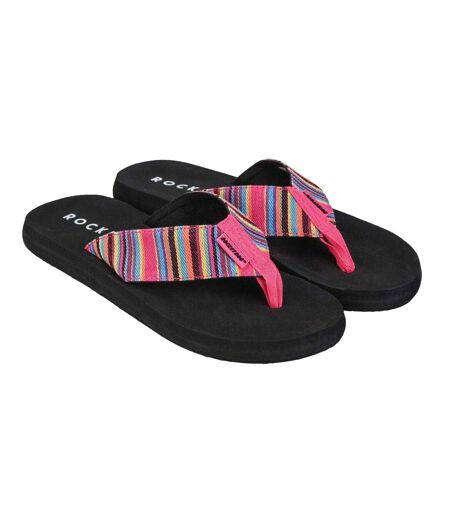 Womens/ladies Adios Aloe Flip Flops Pink Rocket Dog