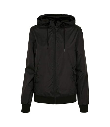 Build Your Brand Womens/Ladies Windrunner Two Tone Jacket (Black)