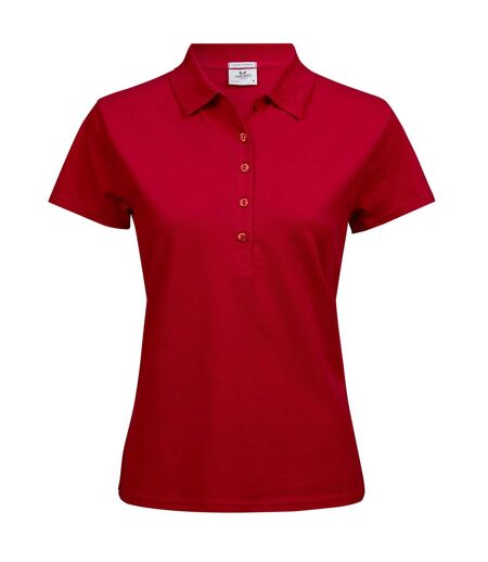 Polo À Manches Courtes Femmes Rouge Tee Jays