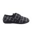 Mens Gerald Classic Checked Slippers Black GBS Med-3