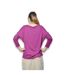 Tee shirt  femme manches longues de couleur prune
