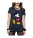 Disney T-shirt en coton Mickey Mouse Classic Kick - Femmes/Dames (Bruyère foncée) - UTBI30952-2