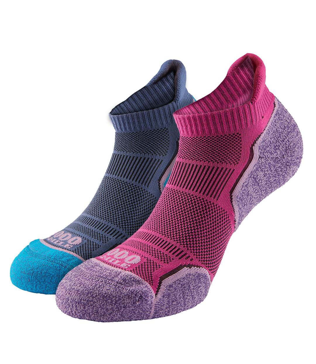 Lot de 2 paires de chaussettes monocouches Run Socklet pour femme-1