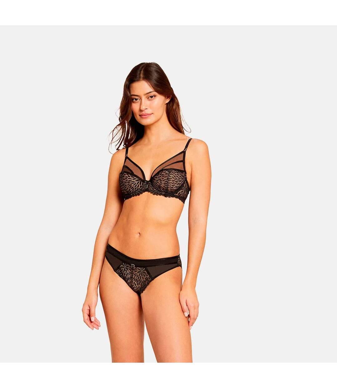 Soutien-gorge ampliforme coque moulée noir Yasmine