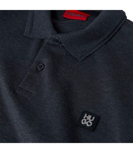 Mens Dinote Collared Polo Shirt Medium Grey Hugo