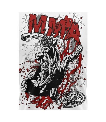 T-shirt Arts Martiaux Mma Homme Blanc Masters