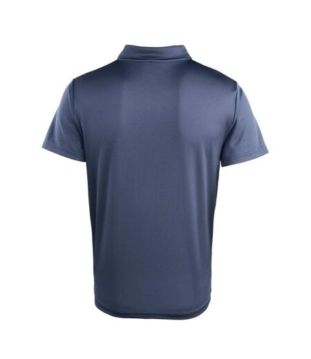 Unisex Adult Coolchecker Pique Polo Shirt Navy Premier