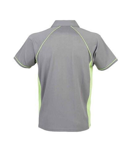 Polo performance hommes gris / vert citron Finden and Hales Finden and Hales