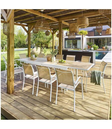 Table de jardin extensible Piazza en aluminium - 12 Places
