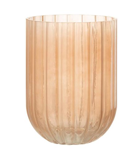 Vase Design en Verre Yoni 20cm Pêche