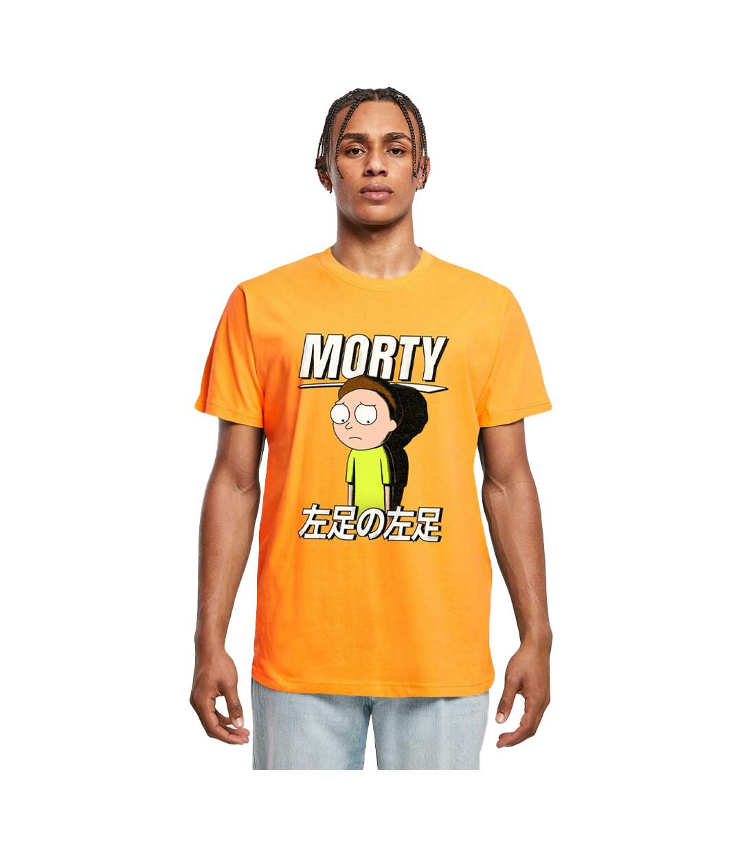 Mens Sad Morty Rick And Morty T-shirt Orange Paradisiaque MerchCode-3