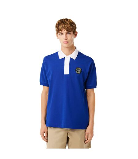 Mens Badge Classic Polo Shirt Blue Lacoste