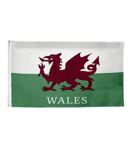 Flag one size green/white Wales Cymru