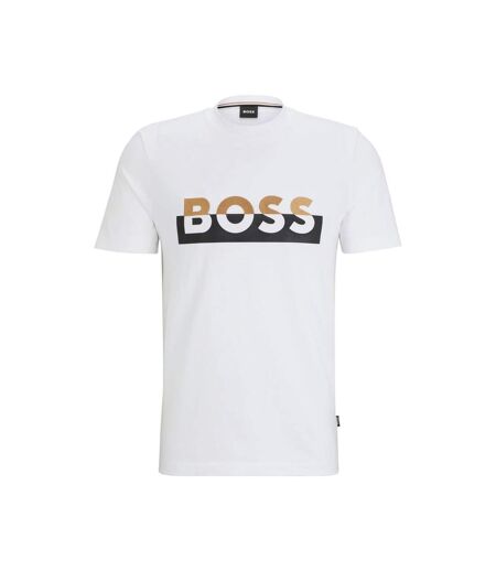 T-shirt Tiburt Homme Blanc Boss