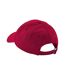 6 panel low profile cap classic red Beechfield-2