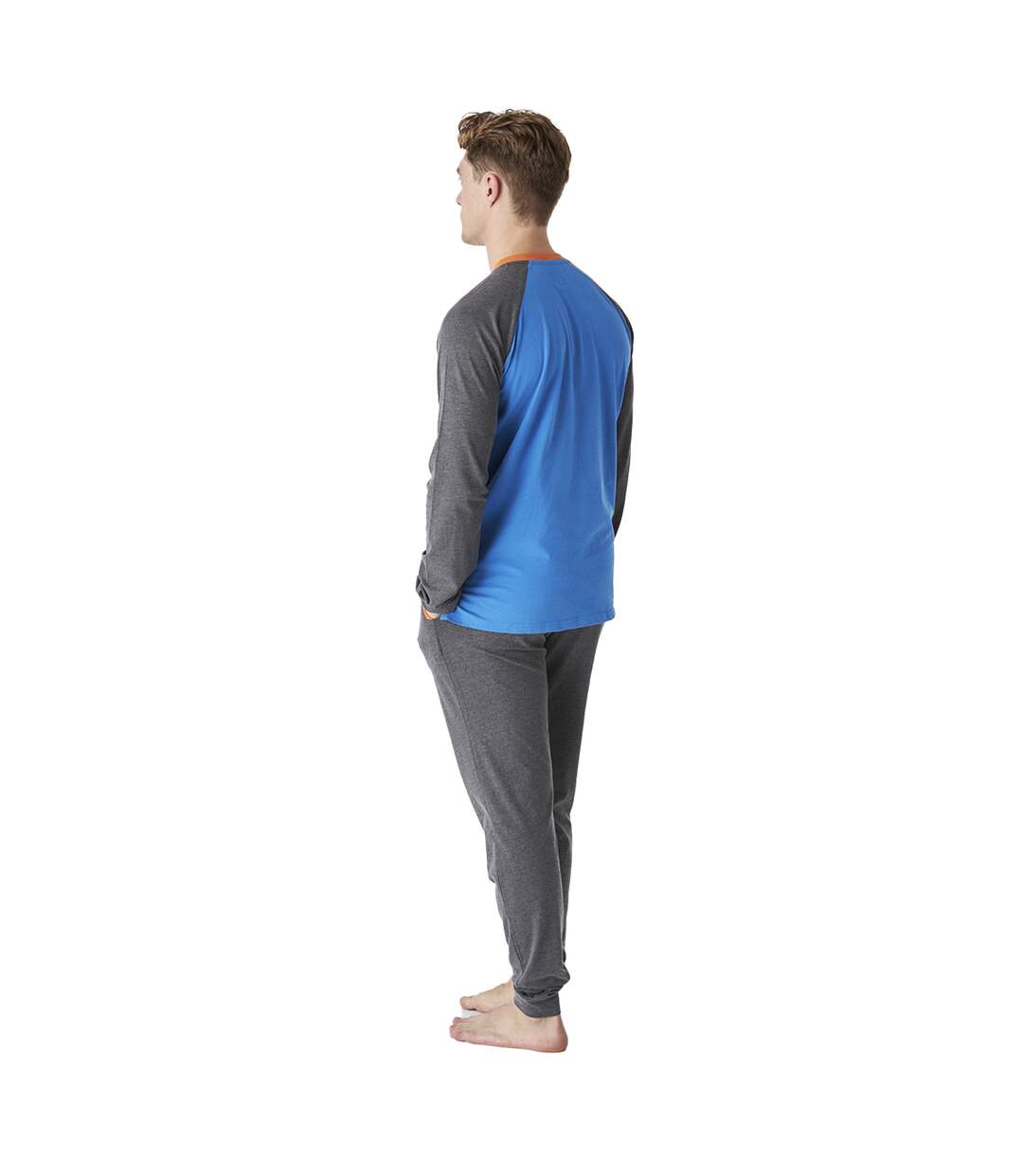 Men's cotton pajamas long sleeve round neck JJBEP6100