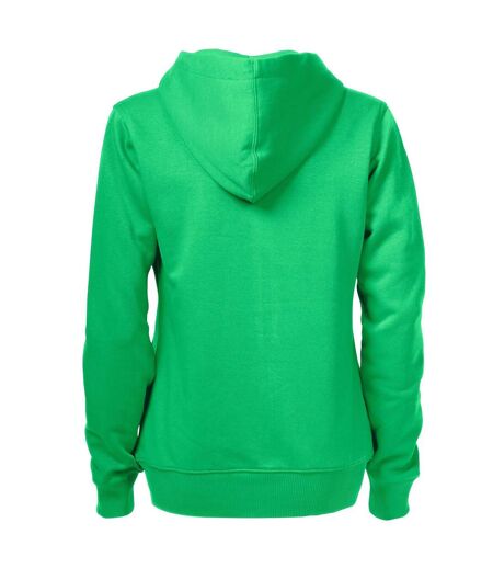 Womens/ladies Overhead Full Zip Hoodie Fresh Green Printer