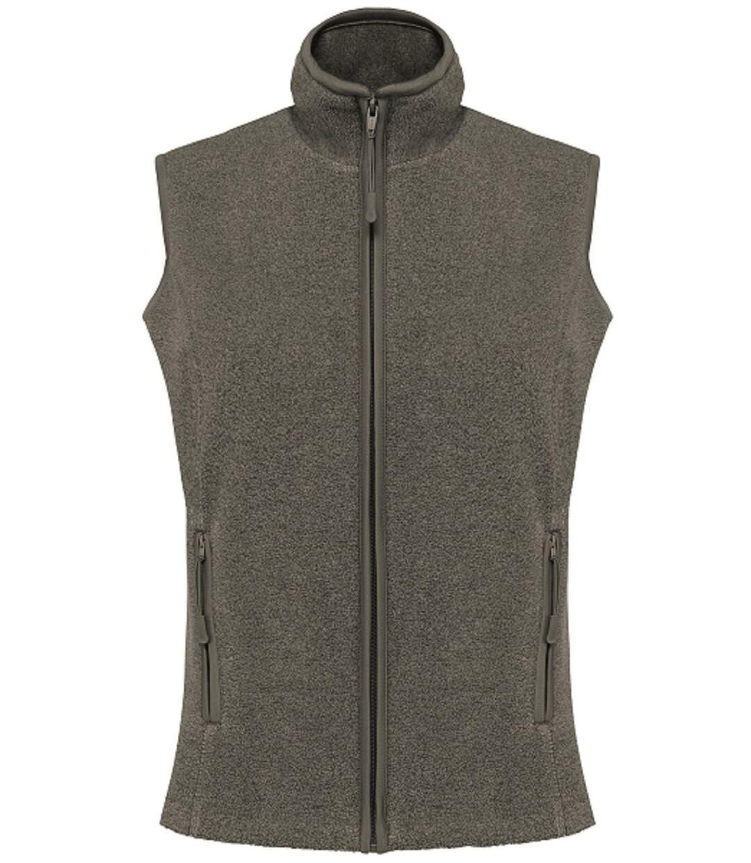 Gilet sans manches micro polaire femme - K906 - vert marble heather