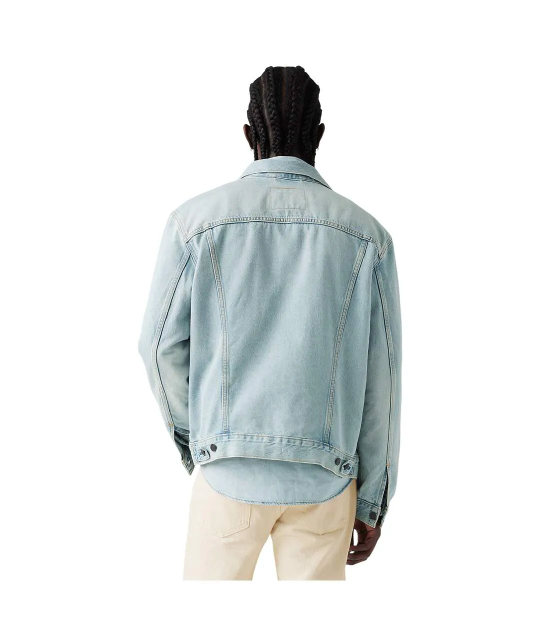 Veste Camionneur Homme Bleu Clair Délavé Levis-3