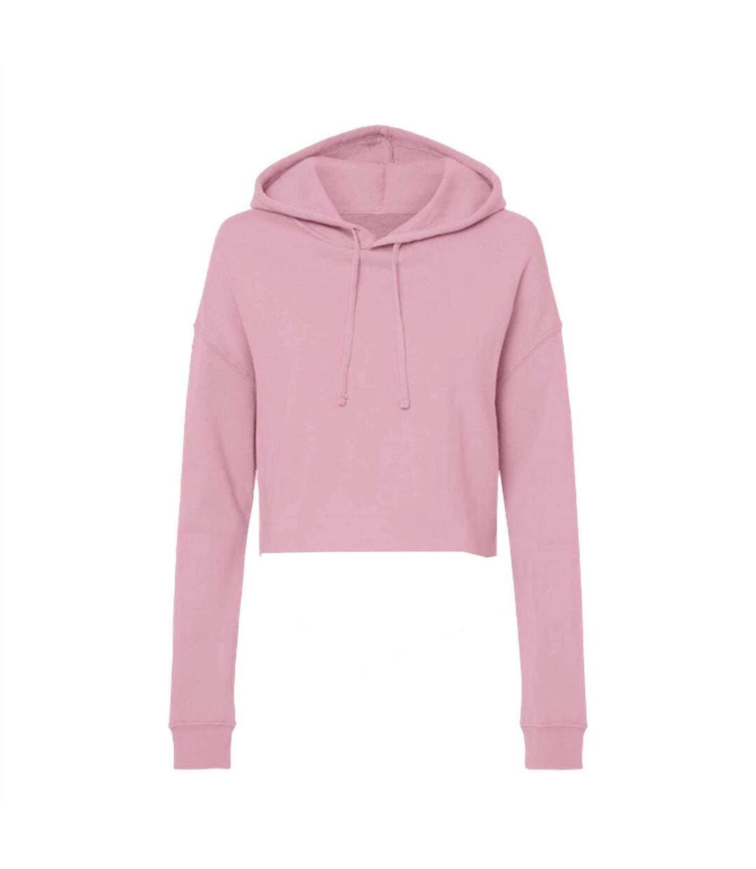 Sweat À Capuche Avec Cordons Motif/style Court Femme Rose Miso-1