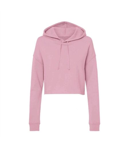 Sweat À Capuche Avec Cordons Motif/style Court Femme Rose Miso