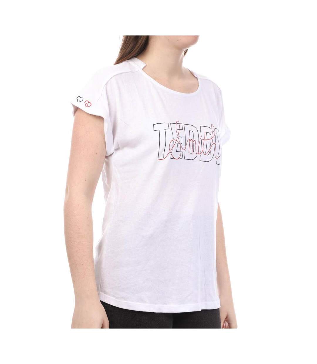 T-shirt Blanc Femme Teddy Smith Tobalu - XS