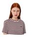 T-shirt Style À Rayures Femme Rouge Bordeaux Lacoste-4