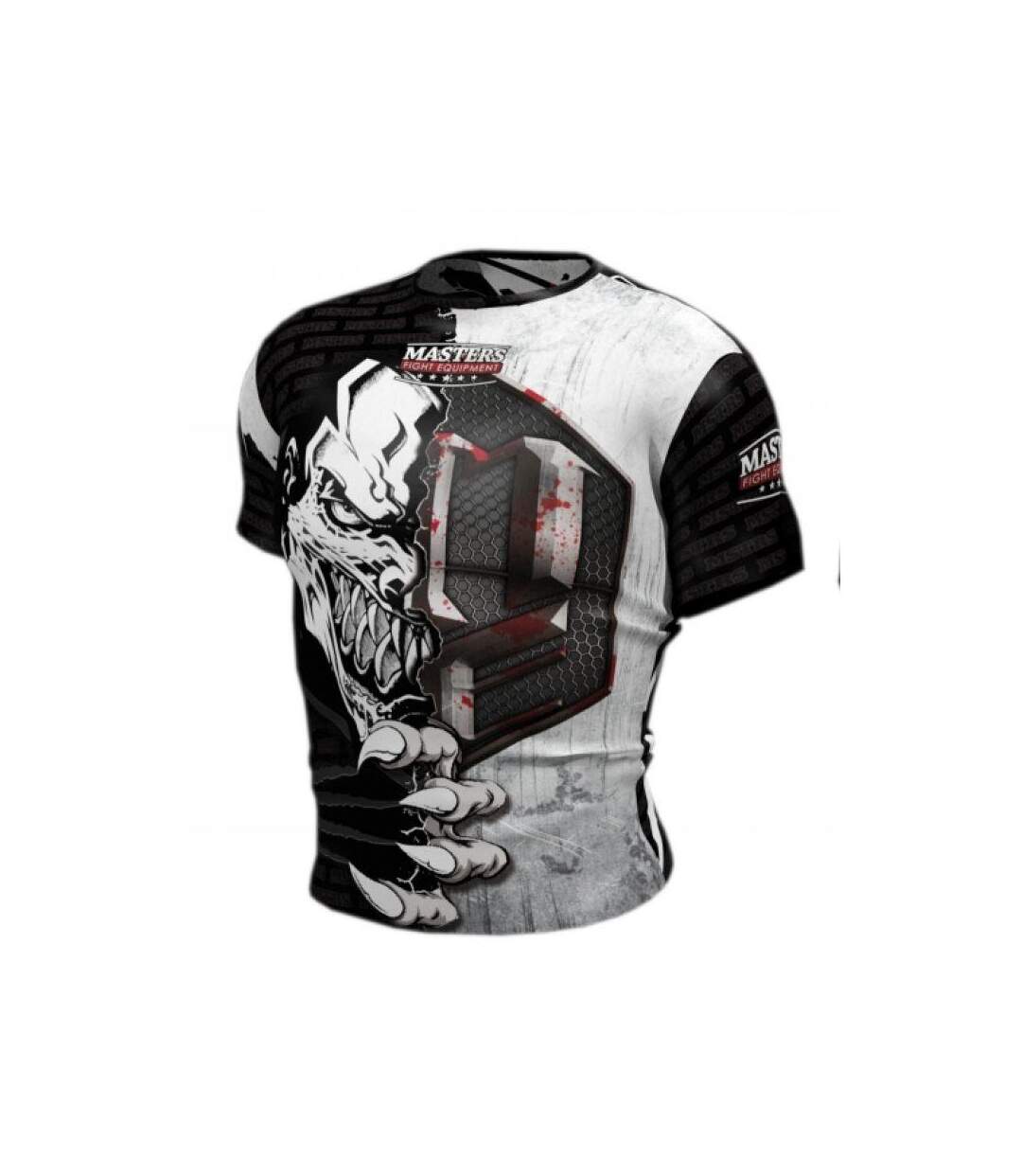 T-shirt Motif/style Griffure Mfc Dark Side Homme Blanc Noir Masters-1